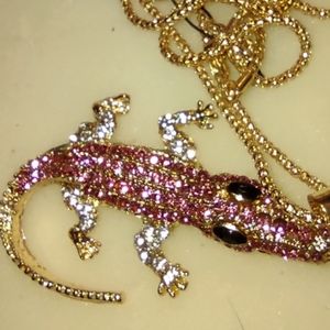4/$40 pink alligator necklace